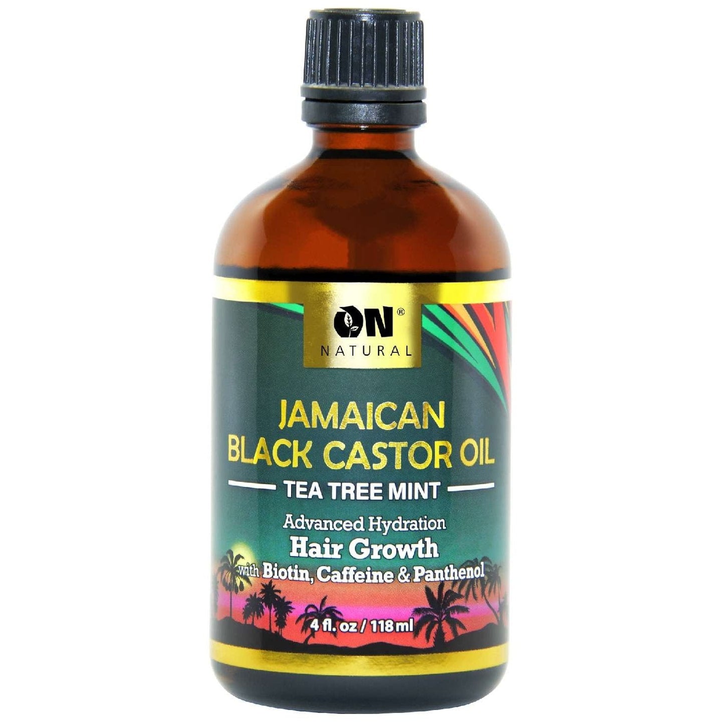 On Natural Jamaican Black Castor Oil Tea Tree Mint 4 oz