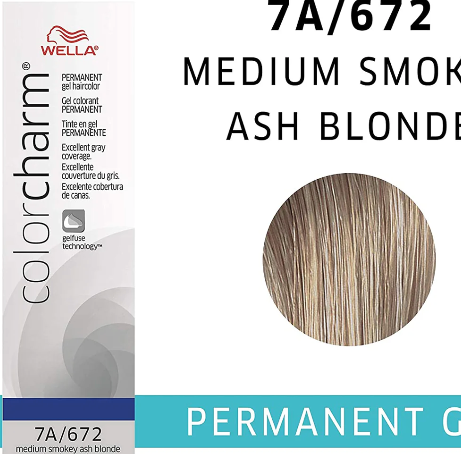 Wella Color Charm Gel 0672T Medium Smokey Ash Blonde 2 Oz