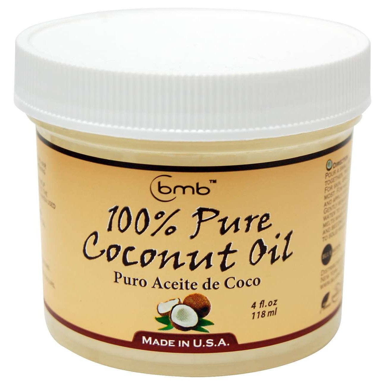 Bmb 100 Percent Pure Coconut Oil 4 oz