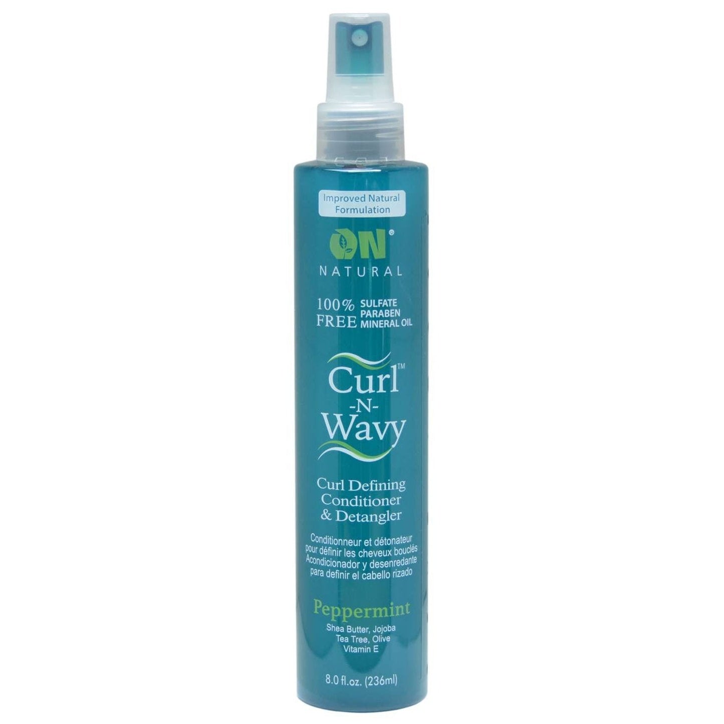 On Natural Curl-N-Wavy Peppermint Detangler 8 oz