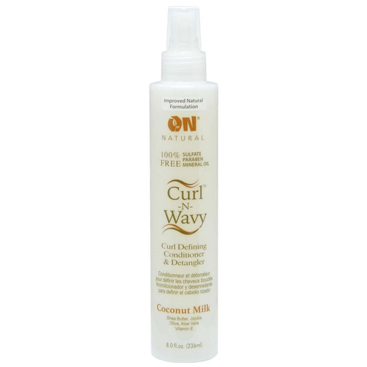 On Natural Curl-N-Wavy Coconut Milk Detangler 8 oz